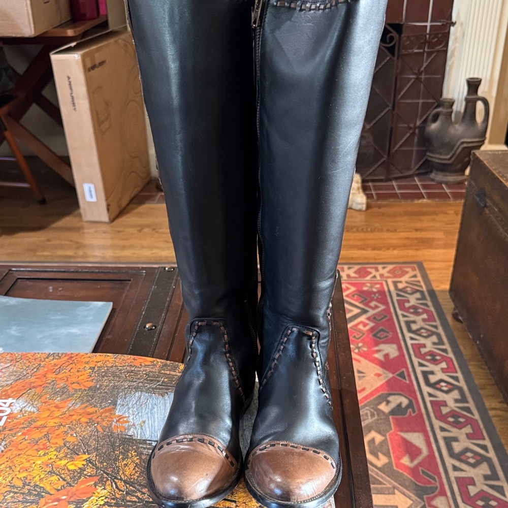 Old Gringo Cheryl 16 inch riding boot with turquoise details